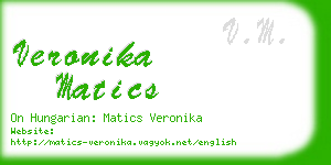 veronika matics business card